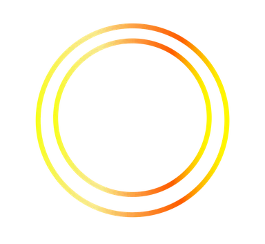Dua lingkaran emas pada logo